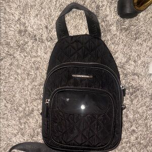 Steve Madden Quilted Black Backpack